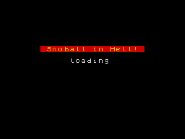 Snoball in Hell title screen for ZX Spectrum